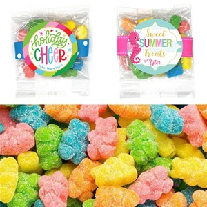 Sweet Sanded Gummy Bears Small Treat Bag-Custom
