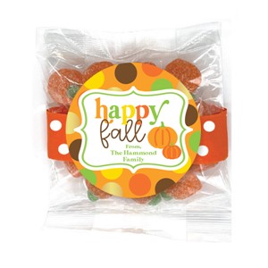 Sanded Gummy Pumpkins Small Treat Bag - Custom