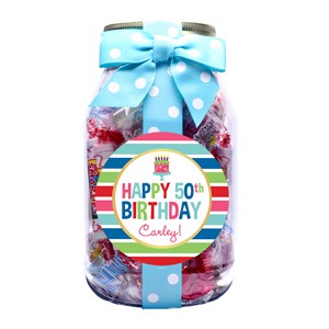 Mixup's Assorted Wrapped Candies Plastic Quart Jar