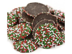 Holiday Chocolate Nonpareils Regular Treat Bags Custom