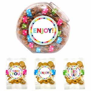 Confetti Cupcake Rainbow Dot Assort Grab-A-Bag Display Jar