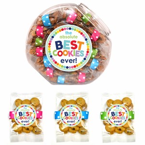 Confetti Cupcake Rainbow Dot Best Cookie Ever Cookie Grab-A-Bag Display Jar