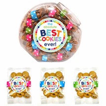 Confetti Cupcake Rainbow Dot Best Cookie Ever Cookie Grab-A-Bag Display Jar