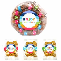 Confetti Cupcake Rainbow Stripe Assort Grab-A-Bag Display Jar
