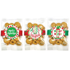 Small Christmas/ Holiday Brownie Crisp Cookie Bag Asst #1 - 24 bags