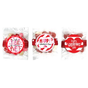 Valentine's Day Small Candy Treat Bag, Small Asst #1 - Qty 24 bags