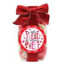Valentine Gummy Bears Plastic Pint Jar