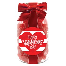 Sanded Cherry Hearts Plastic Quart Jar
