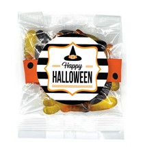 Halloween Gummy Worms 3oz Cello Bag