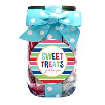 Mixup's Assorted Wrapped Candies Plastic Pint Jar