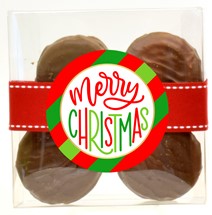 Holiday Chocolate Frosted Sandwich Cookies 4 Piece Box
