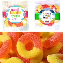 Peach Gummy Rings Small Treat Bag - Custom