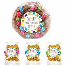 Brownie Crisp Happy Dot Cookies Make Everything Better Grab-A-Bag Display Jar