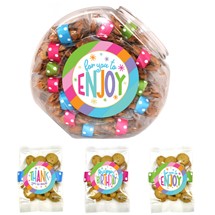 Confetti Cupcake Bright Stripe Assortment Cookie Grab-A-Bag Display Jar