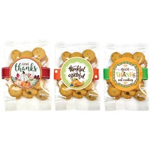 Small Thanksgiving Whipped Butter Cookie Bag Asst #1 - 24 bags