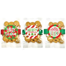 Small Christmas/ Holiday Chocolate Chip Cookie Bag Asst #2 - 24 bags