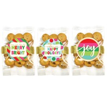 Small Christmas/ Holiday Ginger Snap Cookie Bag Asst #5 - 24 bags