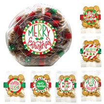 Christmas/ Holiday Chocolate Chip Cookie Grab-A-Bag Display Jar Asst A- 42 bags